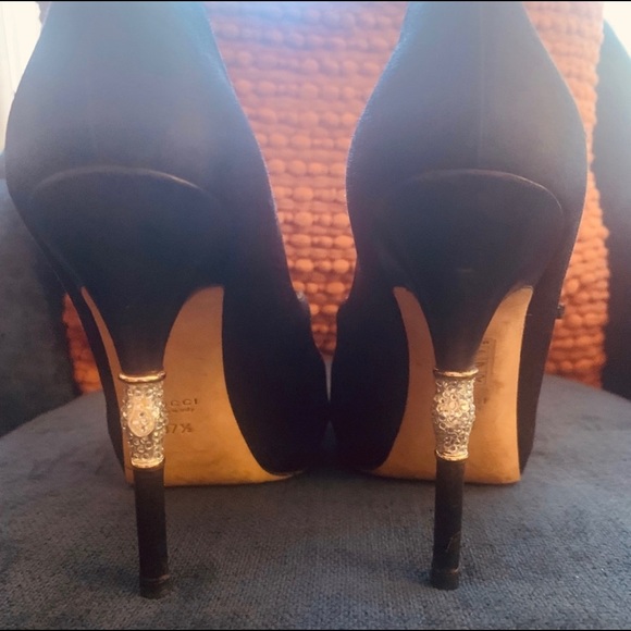 Gucci Satin Raso Seta Dress Heels - Picture 4 of 6